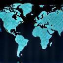 World map with textile connection points